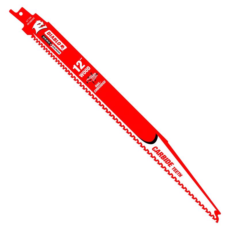 Diablo Demo Demon 12 in. Carbide Reciprocating Saw Blade 5/7 TPI 3 pk