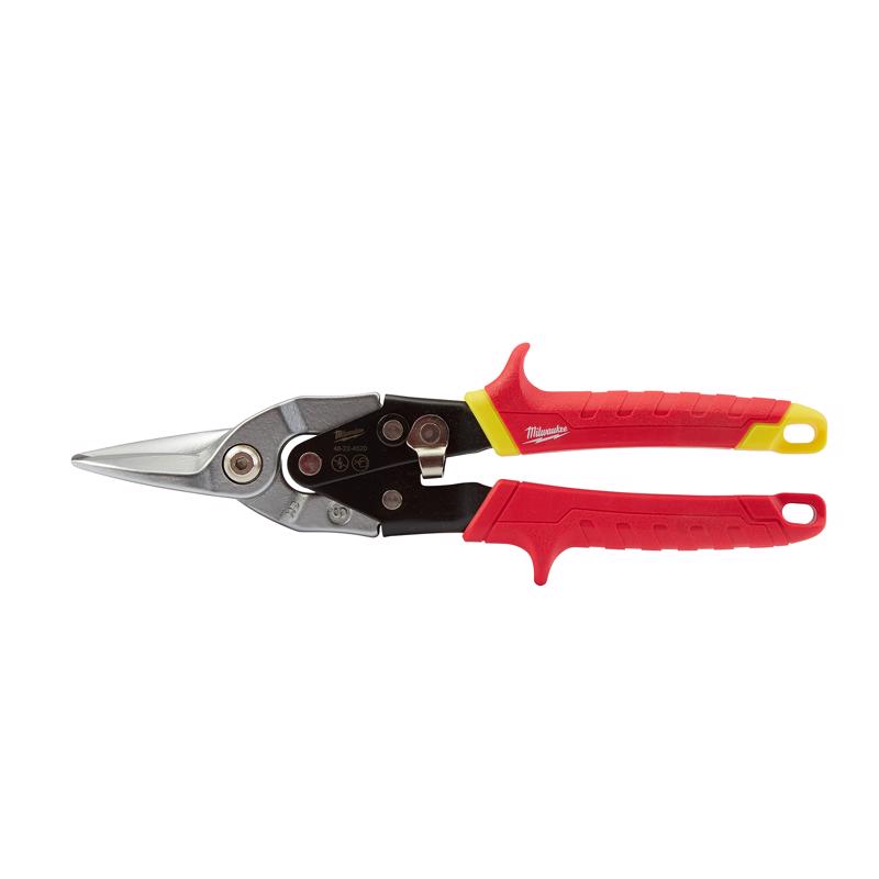 Milwaukee 10 in. Forged Alloy Steel Straight Serrated Aviation Snips 22 Ga. 1 pk