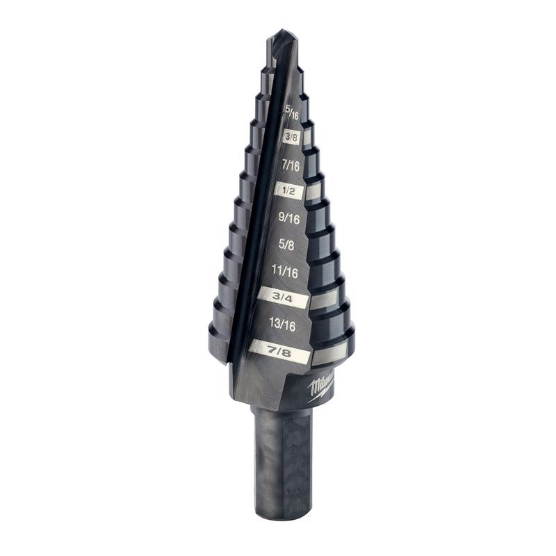 Milwaukee Jam-Free 3/16 - 7/8 in. X 6 in. L Metal Step Drill Bit 3-Flat Shank 1 pc