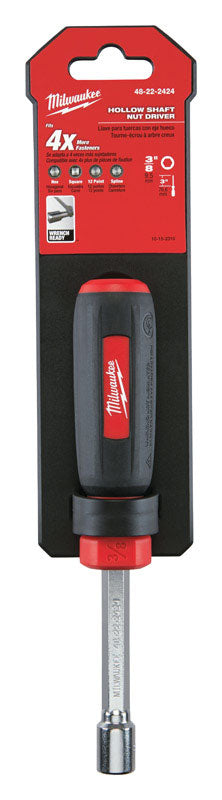 Milwaukee 3/8 in. SAE Hollow Shaft Nut Driver 7 in. L 1 pc