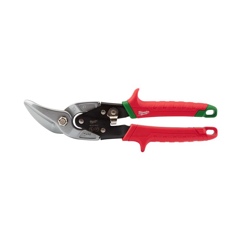 Milwaukee 10 in. Forged Alloy Steel Right Serrated Offset Aviation Snips 22 Ga. 1 pk