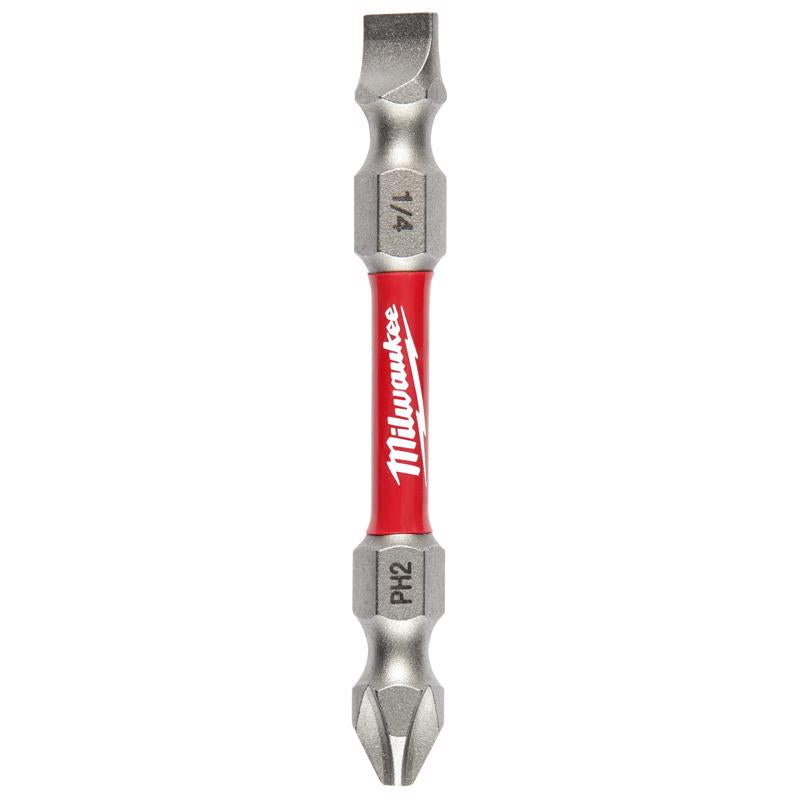 Milwaukee Shockwave Phillips/Slotted PH2/SL#10 X 2-3/8 in. L Impact Double-Ended Power Bit Steel 1 p