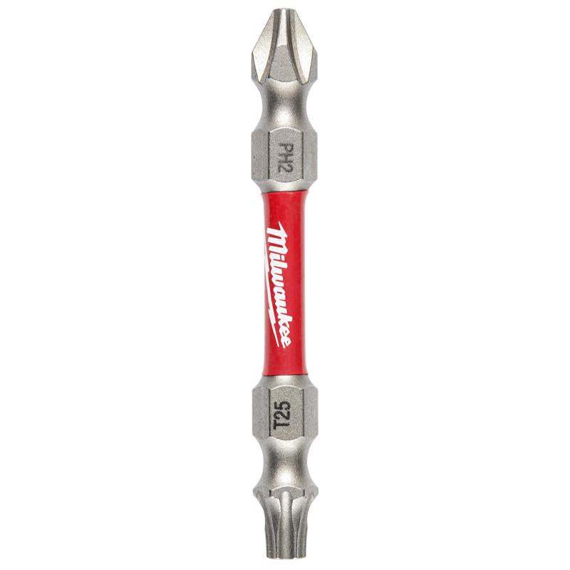 Milwaukee Shockwave Phillips/Torx PH2/T25 X 2-3/8 in. L Impact Double-Ended Power Bit Steel 1 pc