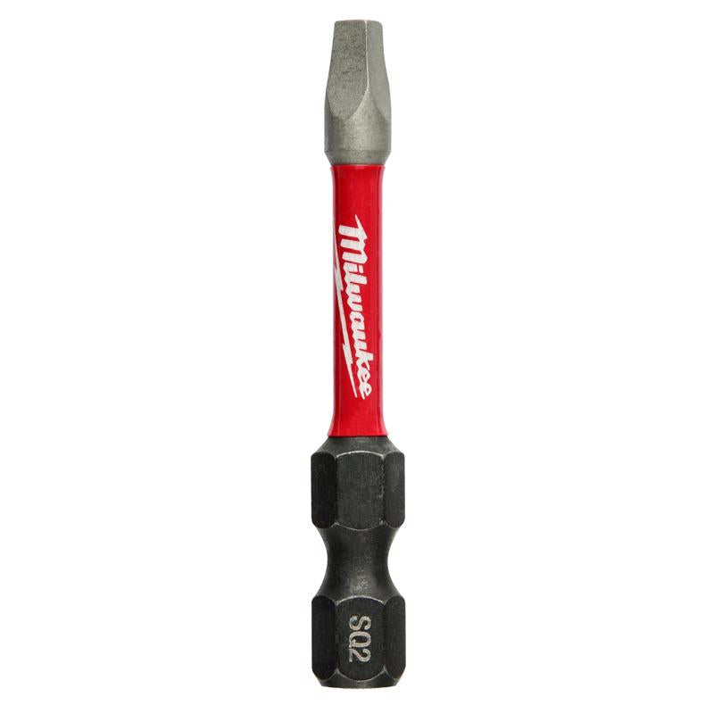 Milwaukee Shockwave Square Recess #2 X 2 in. L Impact Power Bit Steel 15 pc