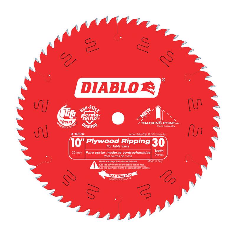 Diablo Tracking Point 10 in. D X 5/8 in. TiCo Hi-Density Carbide Ripping Saw Blade 30 teeth 1 pk
