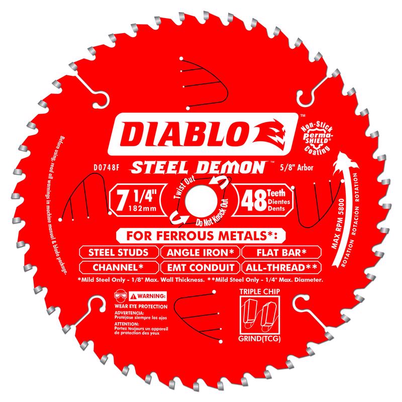 Diablo Steel Demon 7-1/4 in. D X 5/8 in. Cermet Metal Saw Blade 48 teeth 1 pk