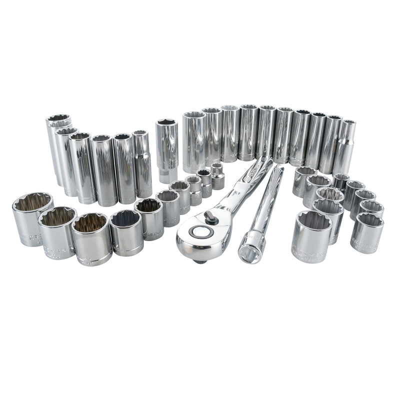 Craftsman 3/8 in. drive Metric and SAE 6 Point Mechanic's Tool Set 40 pc