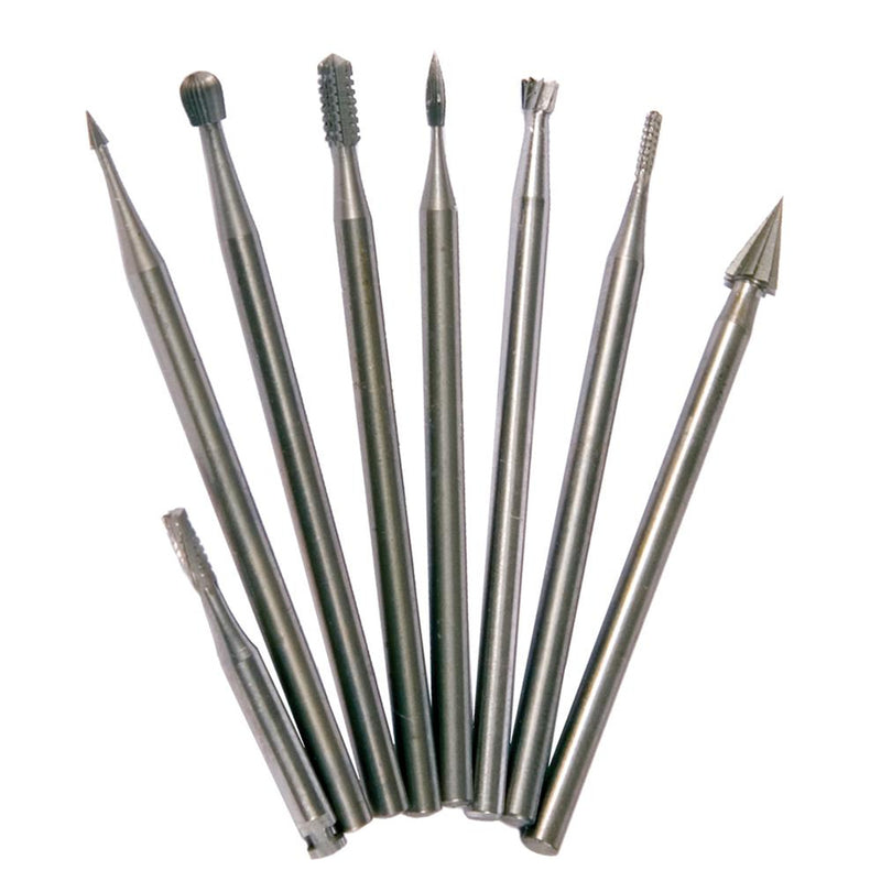 Forney Assorted Mini Burr Set Steel 8 pc