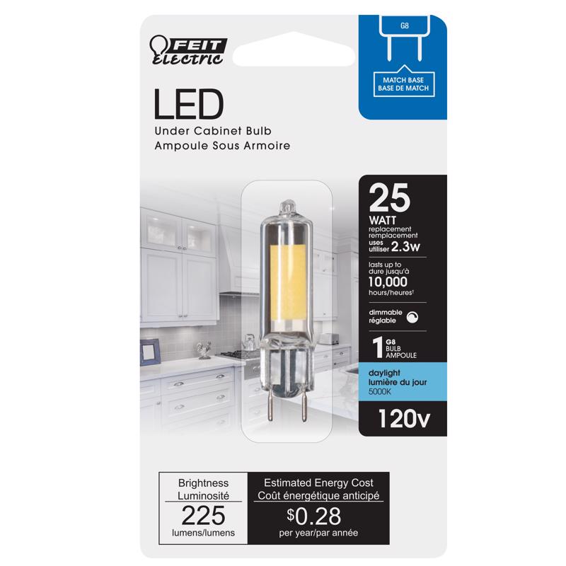 Feit LED T4 G8 LED Bulb Daylight 25 Watt Equivalence 1 pk