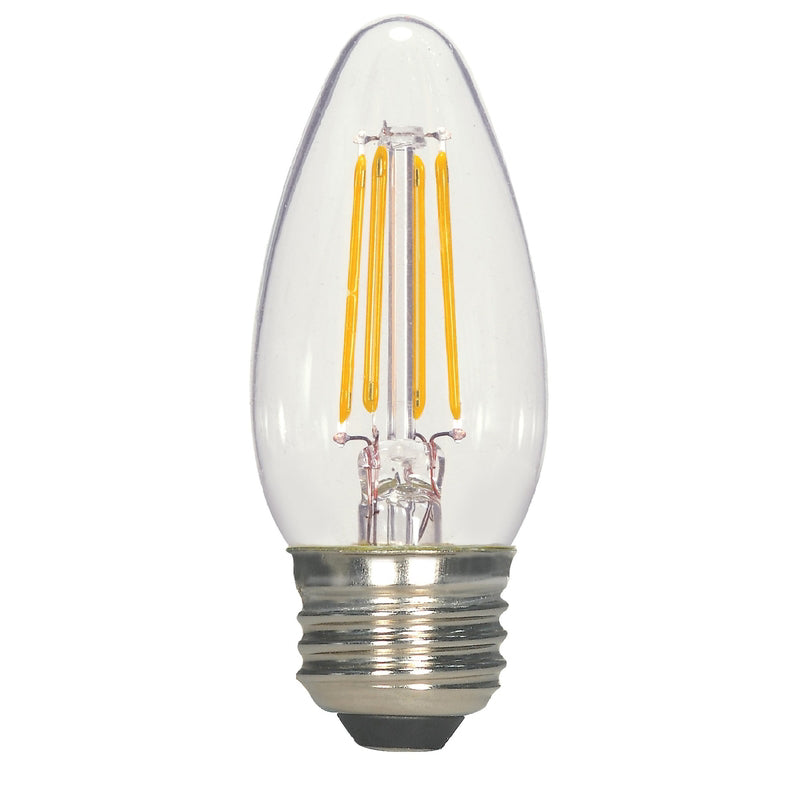 Satco B11 E26 (Medium) Filament LED Bulb Warm White 40 Watt Equivalence 2 pk