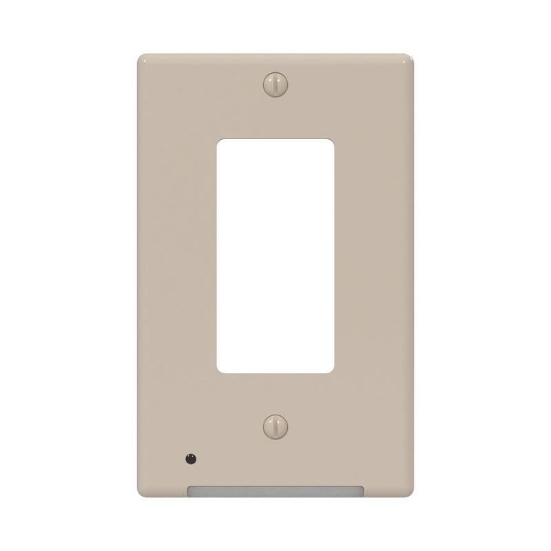 Westek LumiCover Almond 1 gang Plastic Decorator Nightlight Wall Plate 1 pk