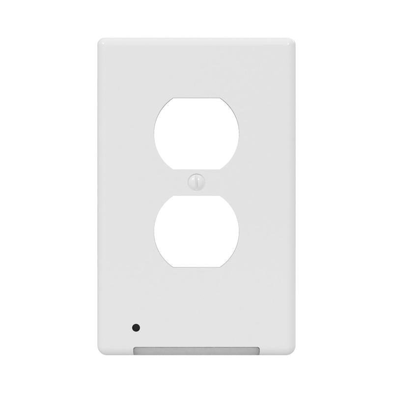 Westek LumiCover White 1 gang Plastic Duplex Nightlight Wall Plate 1 pk