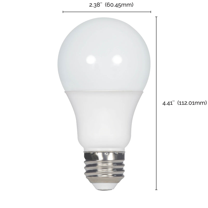 Satco A19 E26 (Medium) LED Bulb Warm White 60 Watt Equivalence 100 pk