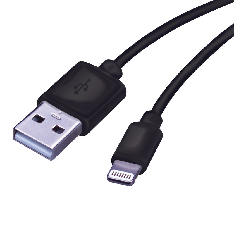 Fabcordz Lightning to USB Charge and Sync Cable 3 ft. Black