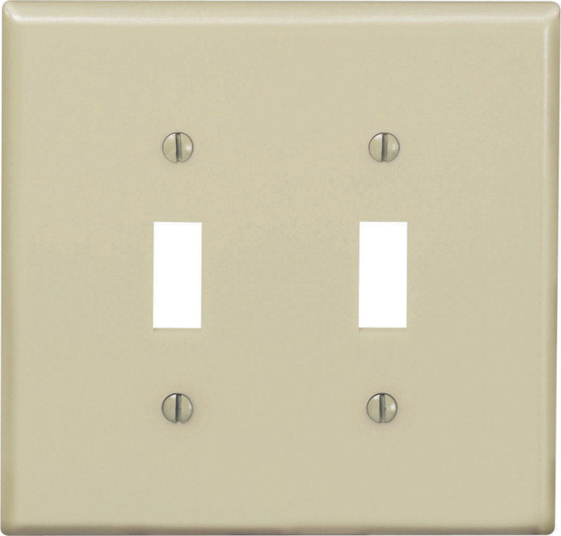 Leviton Ivory 2 gang Nylon Toggle Wall Plate 1 pk
