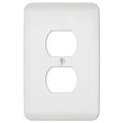 Amerelle Capri Paintable Textured White 1 gang Stamped Steel Duplex Wall Plate 1 pk