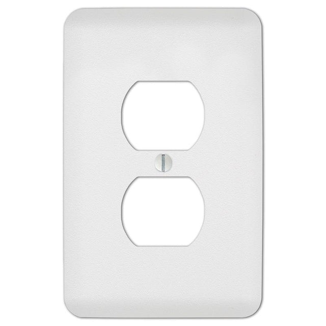 Amerelle Capri Paintable Textured White 1 gang Stamped Steel Duplex Wall Plate 1 pk