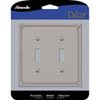 Amerelle Imperial Bead Brushed Nickel 2 gang Die-Cast Metal Toggle Wall Plate 1 pk