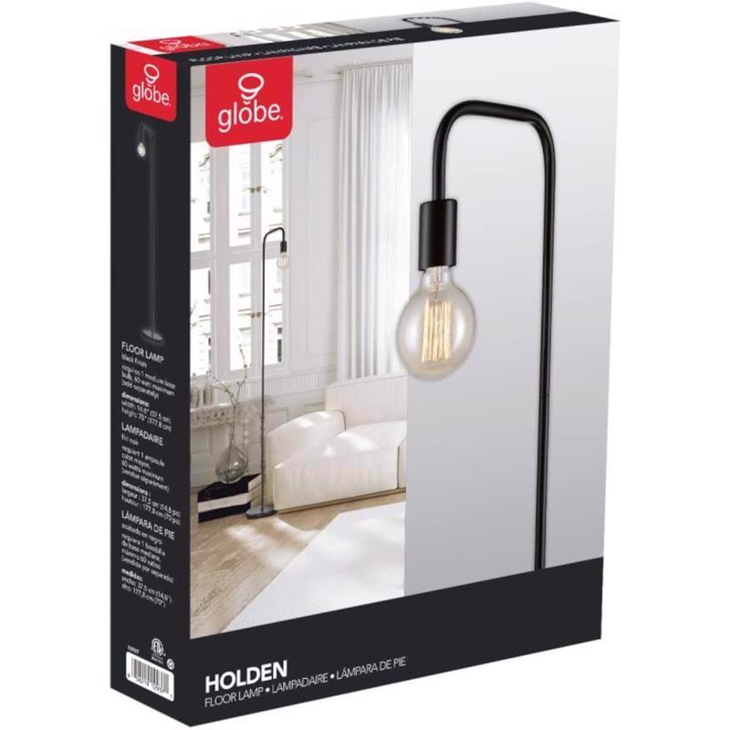 Globe Electric Holden 70 in. Matte Black Floor Lamp