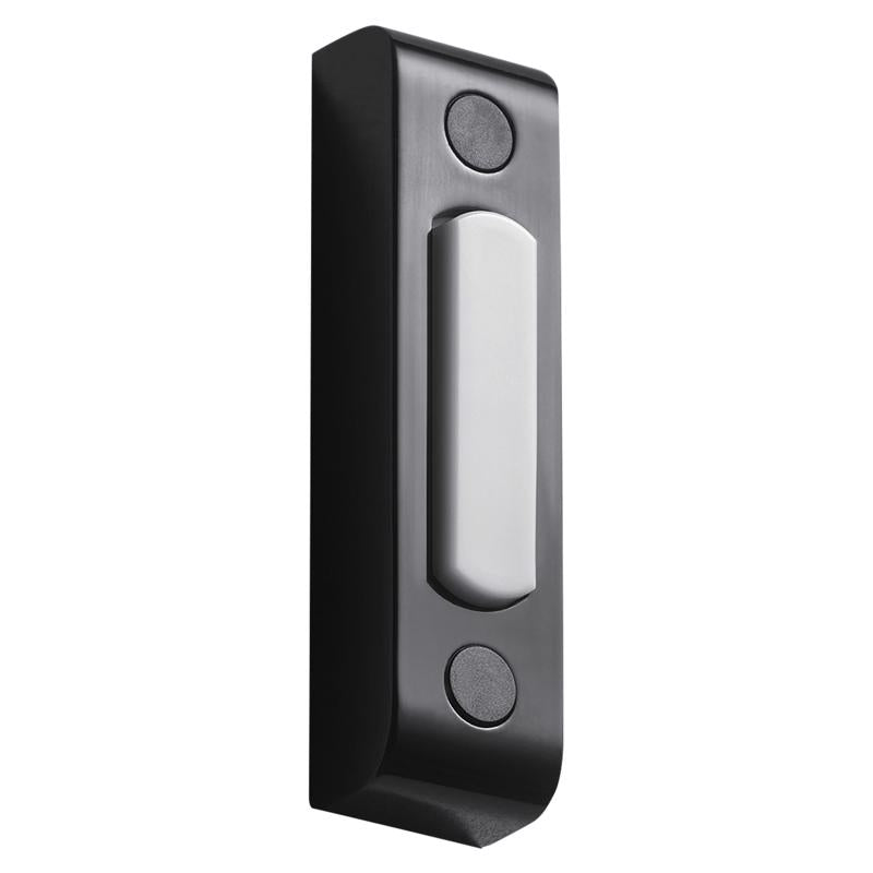 Globe Black Metal/Plastic Wired Pushbutton Doorbell