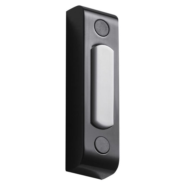 Globe Black Metal/Plastic Wired Pushbutton Doorbell