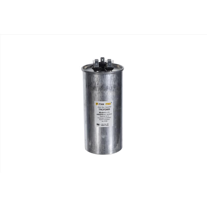 Titan Pro 80+5 MFD 440 V Round Run Capacitor