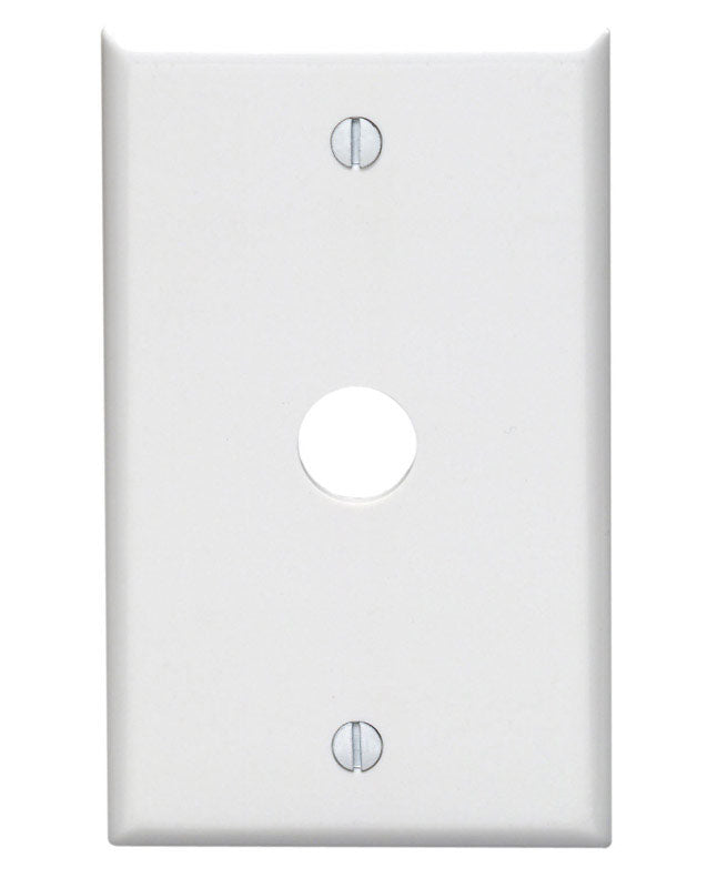 Leviton White 1 gang Thermoset Plastic Cable/Telco Wall Plate 1 pk