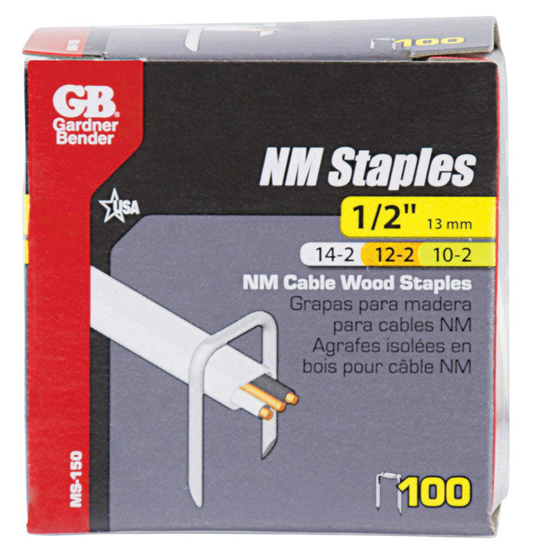 Gardner Bender 1/2 in. W Metal Insulated Cable Staple 100 pk