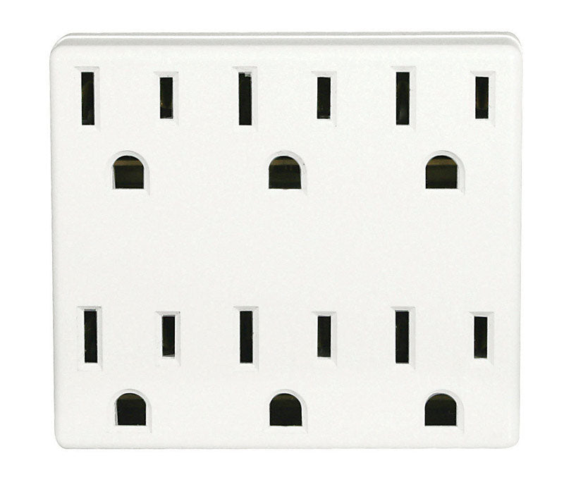 Leviton Polarized 6 outlets Outlet Adapter 1 pk