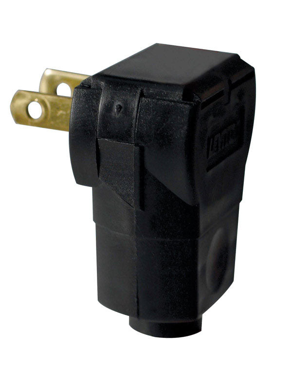 Leviton Commercial and Residential Vinyl Non-Polarized Plug 1-15P 18-14 AWG 2 Pole 2 Wire