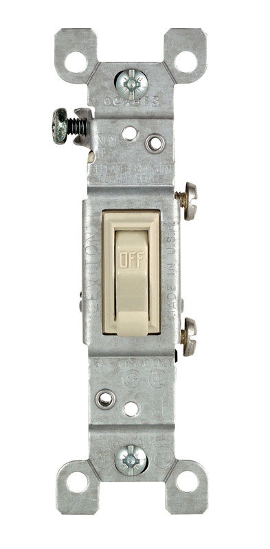 Leviton CO/ALR 15 amps Toggle Switch Ivory 1 pk