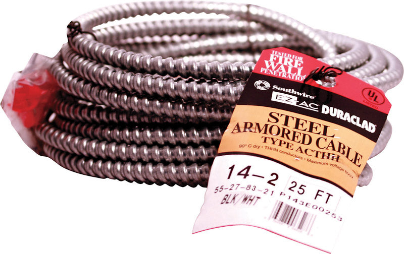 Southwire Duraclad 25 ft. 14/2 Solid Steel Armored AC Cable