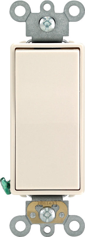 Leviton Decora 20 amps Single Pole Rocker AC Quiet Switch Light Almond 1 pk