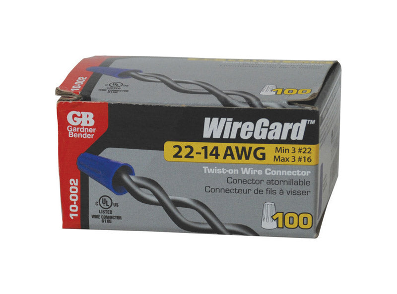 Gardner Bender WireGard 22-16 Ga. Copper Wire Wire Connector Blue 100 pk