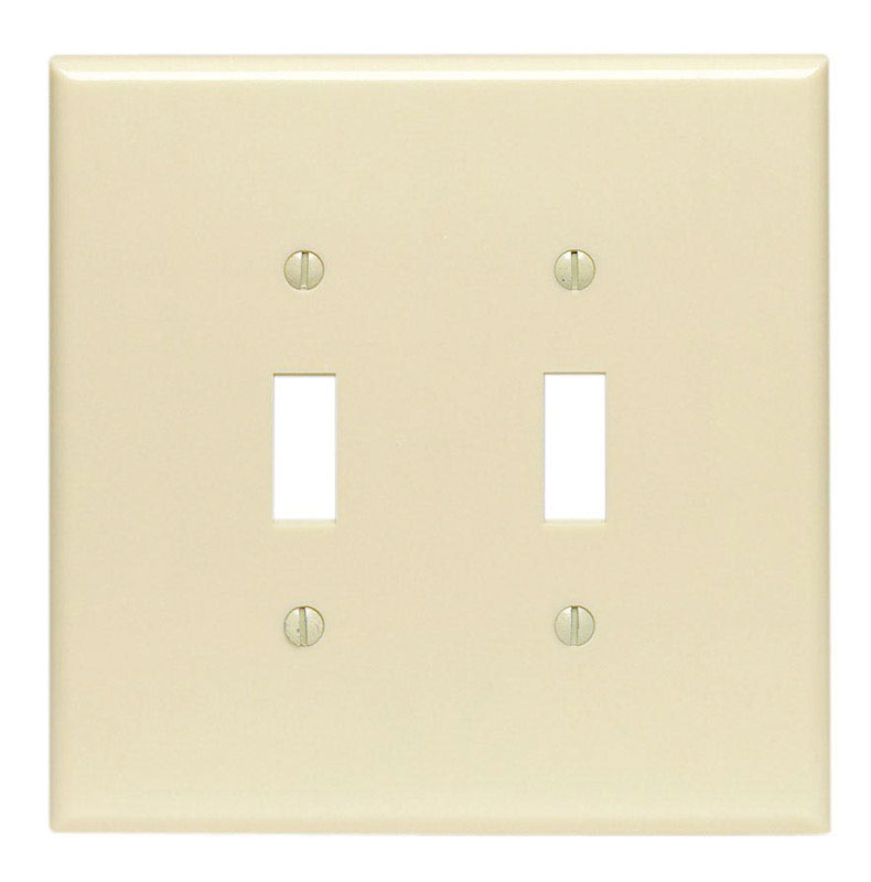 Leviton Ivory 2 gang Thermoset Plastic Toggle Wall Plate 1 pk