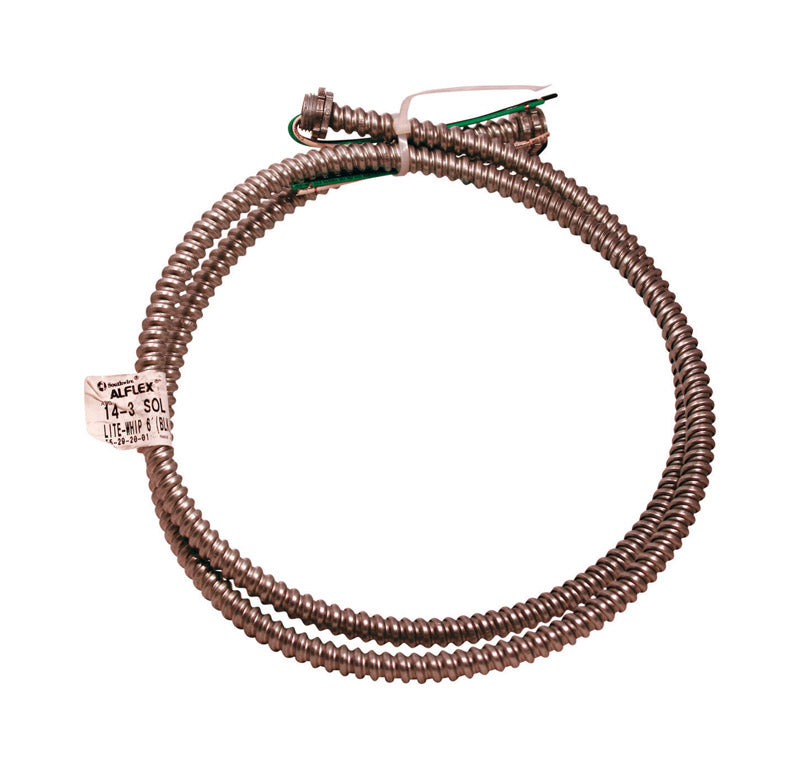 Southwire 6 ft. 14/3 Solid Liquidtight Non-Metallic A/C Lighting Whip