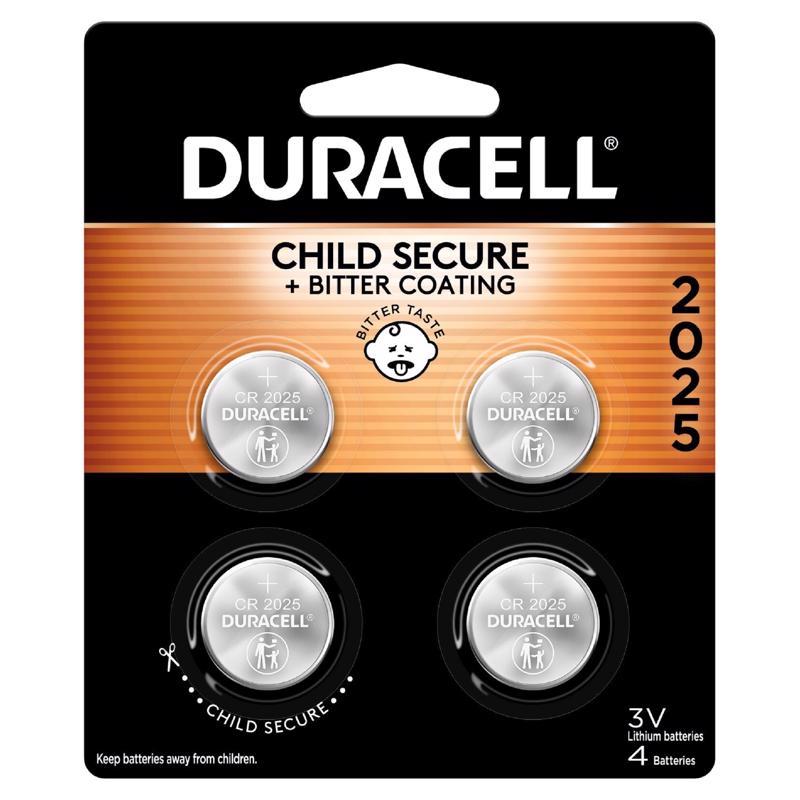 Duracell Lithium Coin 2025 3 V Electronic/Watch Battery 4 pk