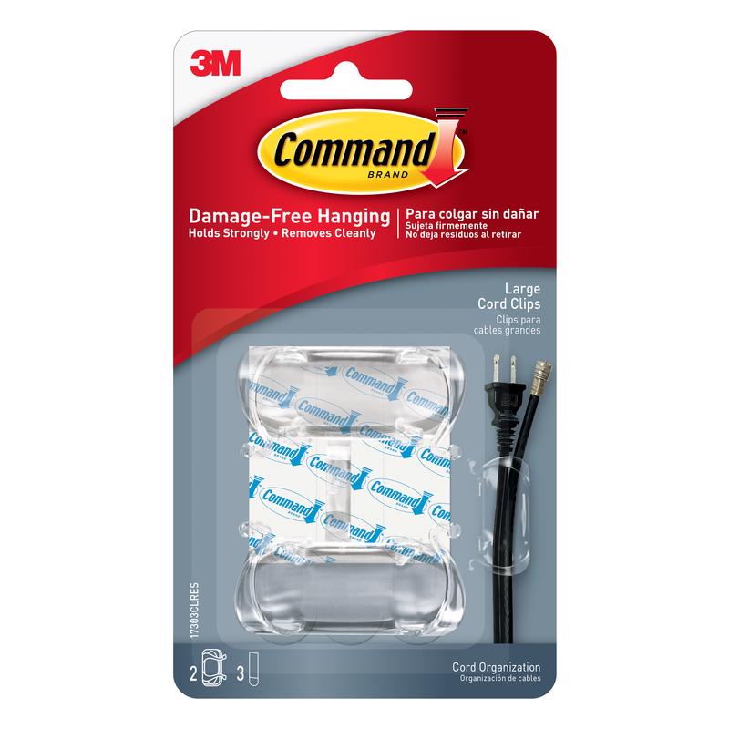 3M Command 0.5 in. L Clear Plastic Cord Clips