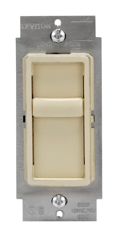 Leviton Decora SureSlide Ivory 600 W Slide Dimmer Switch 1 pk