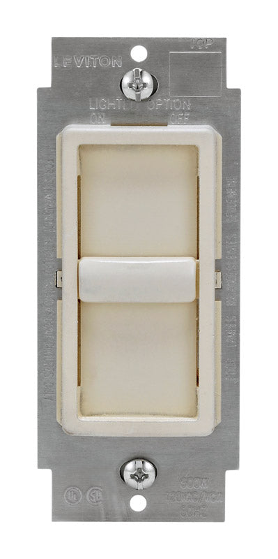 Leviton Decora SureSlide Light Almond 600 W Slide Dimmer Switch 1 pk