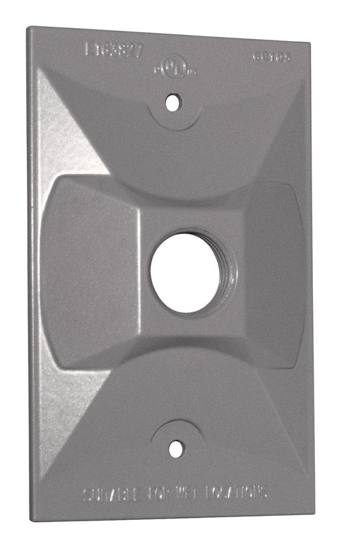 Sigma Engineered Solutions Rectangle Metal 1 gang Lampholder Cover