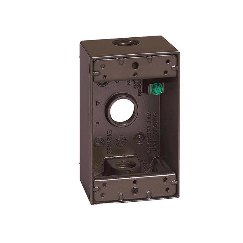 Sigma Engineered Solutions New Work 18.3 cu in Rectangle Metallic 1 gang Weatherproof Box Bronze