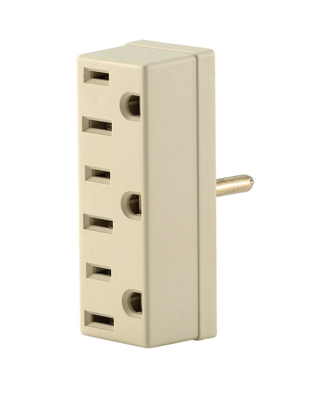 Leviton Polarized 3 outlets Outlet Adapter 1 pk