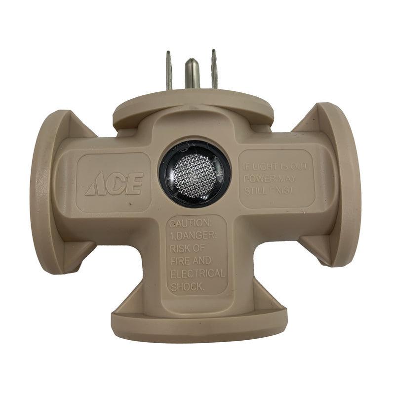 Projex Grounded 3 outlets Triple Tap Adapter 1 pk