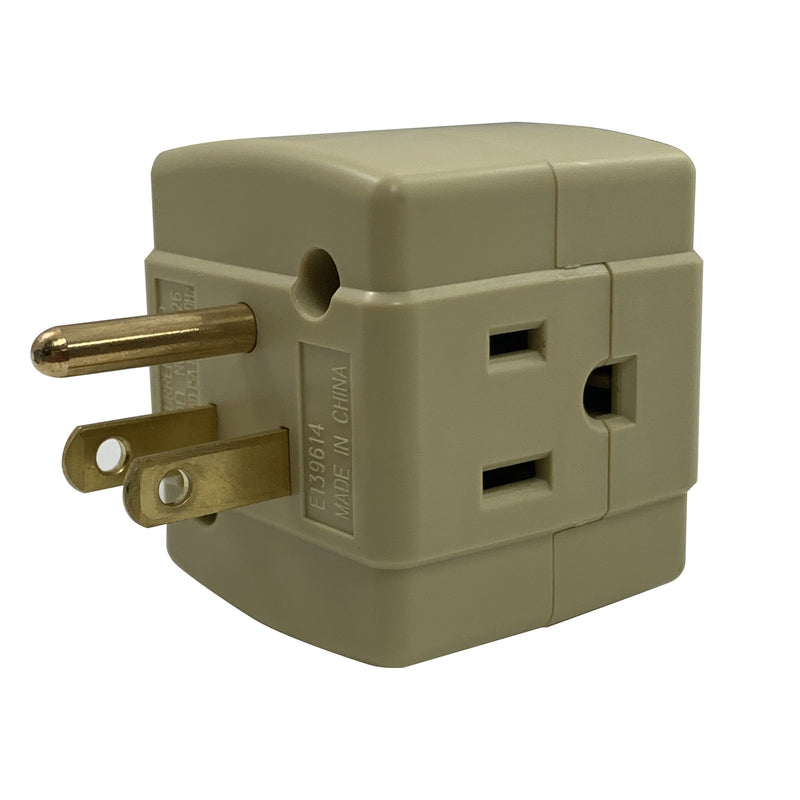 Projex Grounded 3 outlets Adapter 1 pk