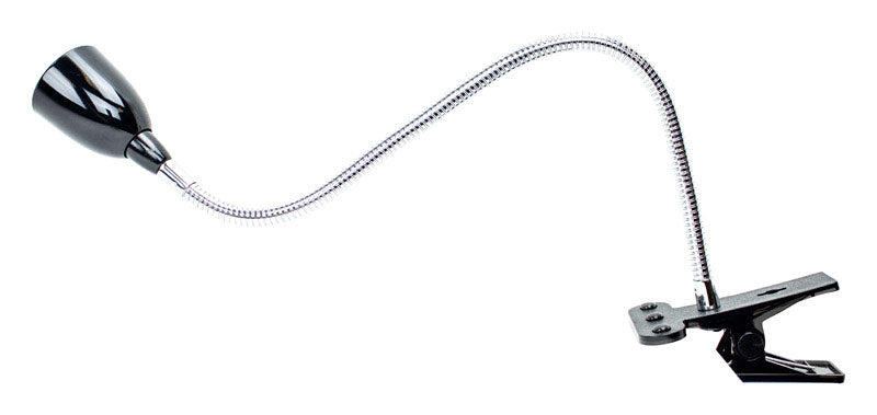 Newhouse Lighting 22 in. Semi-Gloss Black Gooseneck Clip-On Lamp