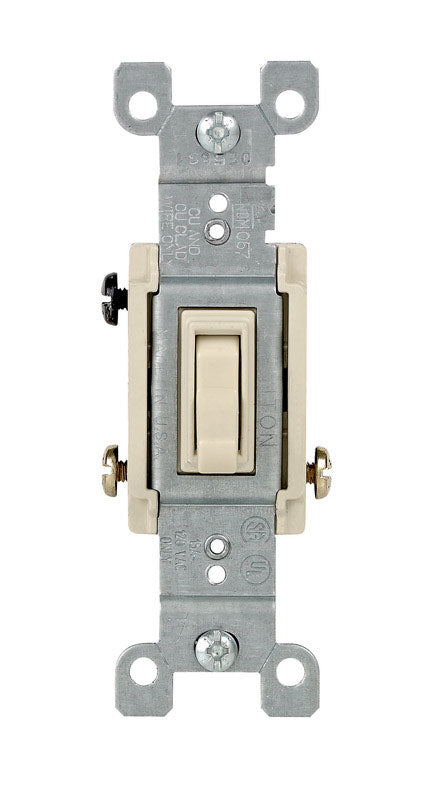 Leviton 15 amps Toggle Switch Ivory 1 pk
