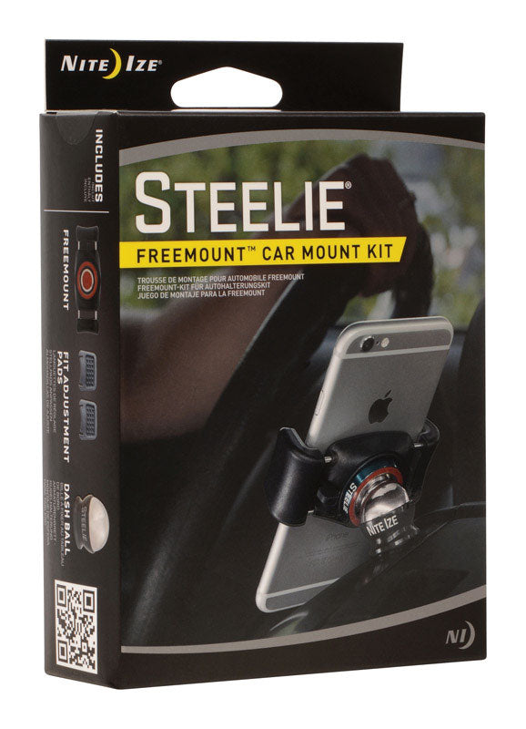 Nite Ize Steelie Black/Silver Cell Phone Car Mount For All Mobile Devices