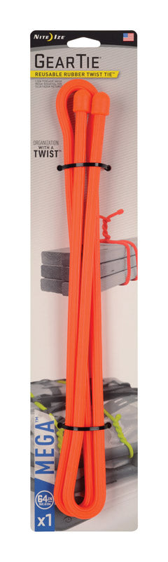 Nite Ize Gear Tie 64 in. L Orange Twist Ties 1 pk