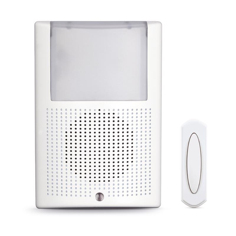 Heath Zenith White Plastic Wireless Smart-Enabled Night Light Doorbell Kit